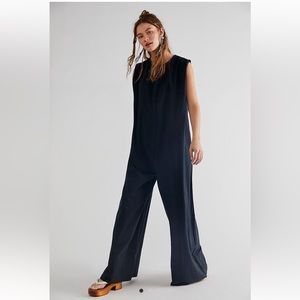 NWT Free People Quinn Jumpsuit Black Size XS